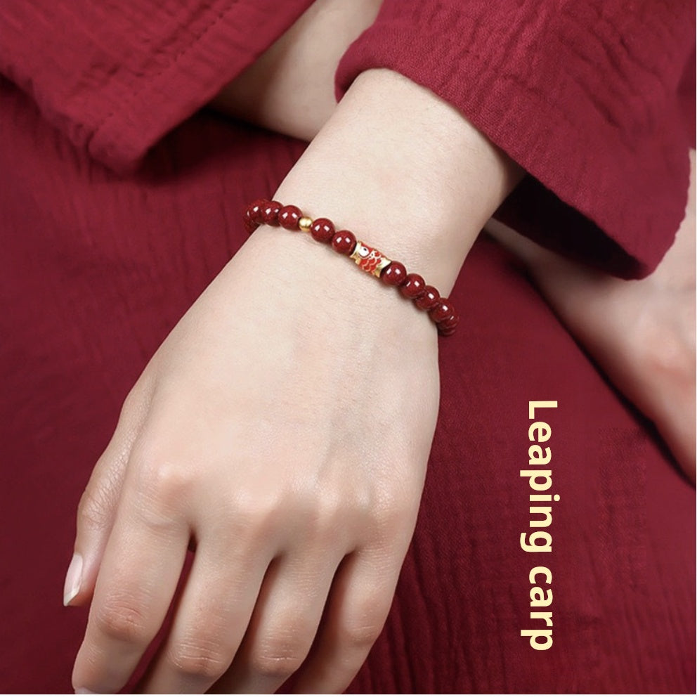 Lucky Purple Gold Sand ABB Good Luck Bead – "Fortune Koi" Edition