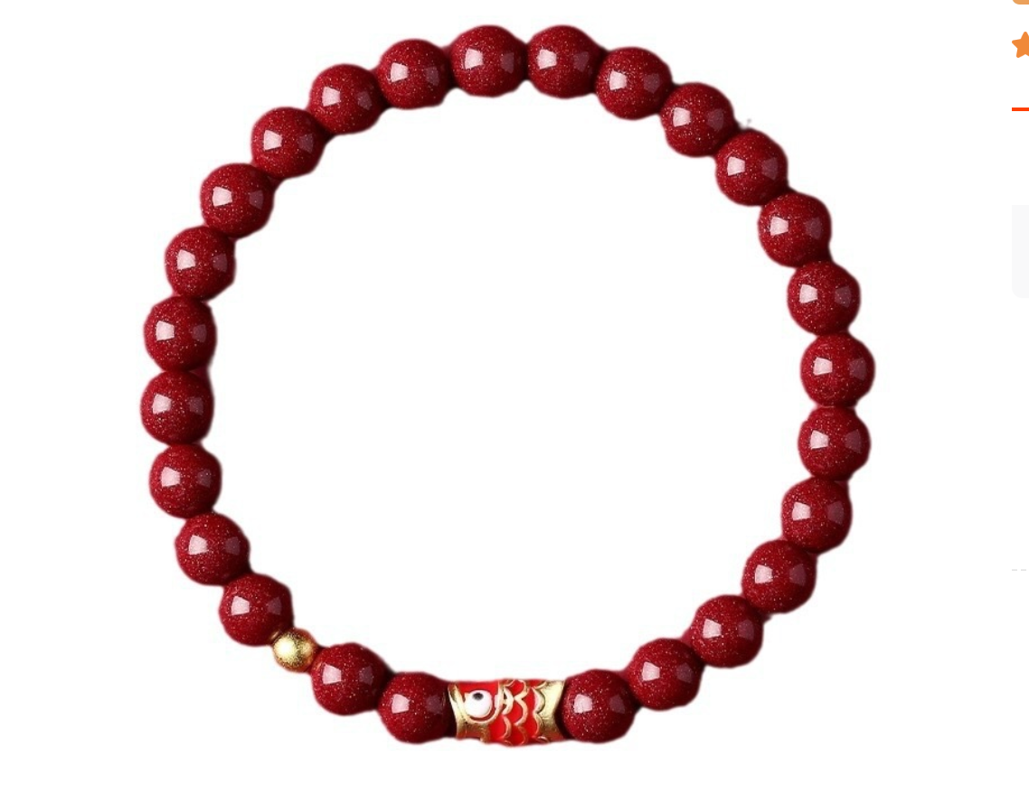 Lucky Purple Gold Sand ABB Good Luck Bead – "Fortune Koi" Edition