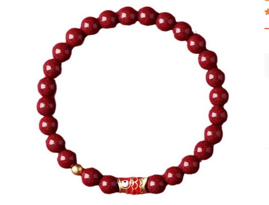 Lucky Purple Gold Sand ABB Good Luck Bead – "Fortune Koi" Edition